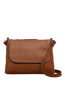 Radley Colwyn Road Leather Crossbody Bag, Black, Indus Tan
