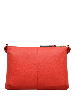 Radley Kew Way Leather Crossbody Bag, Black - view 2, Luscious Red