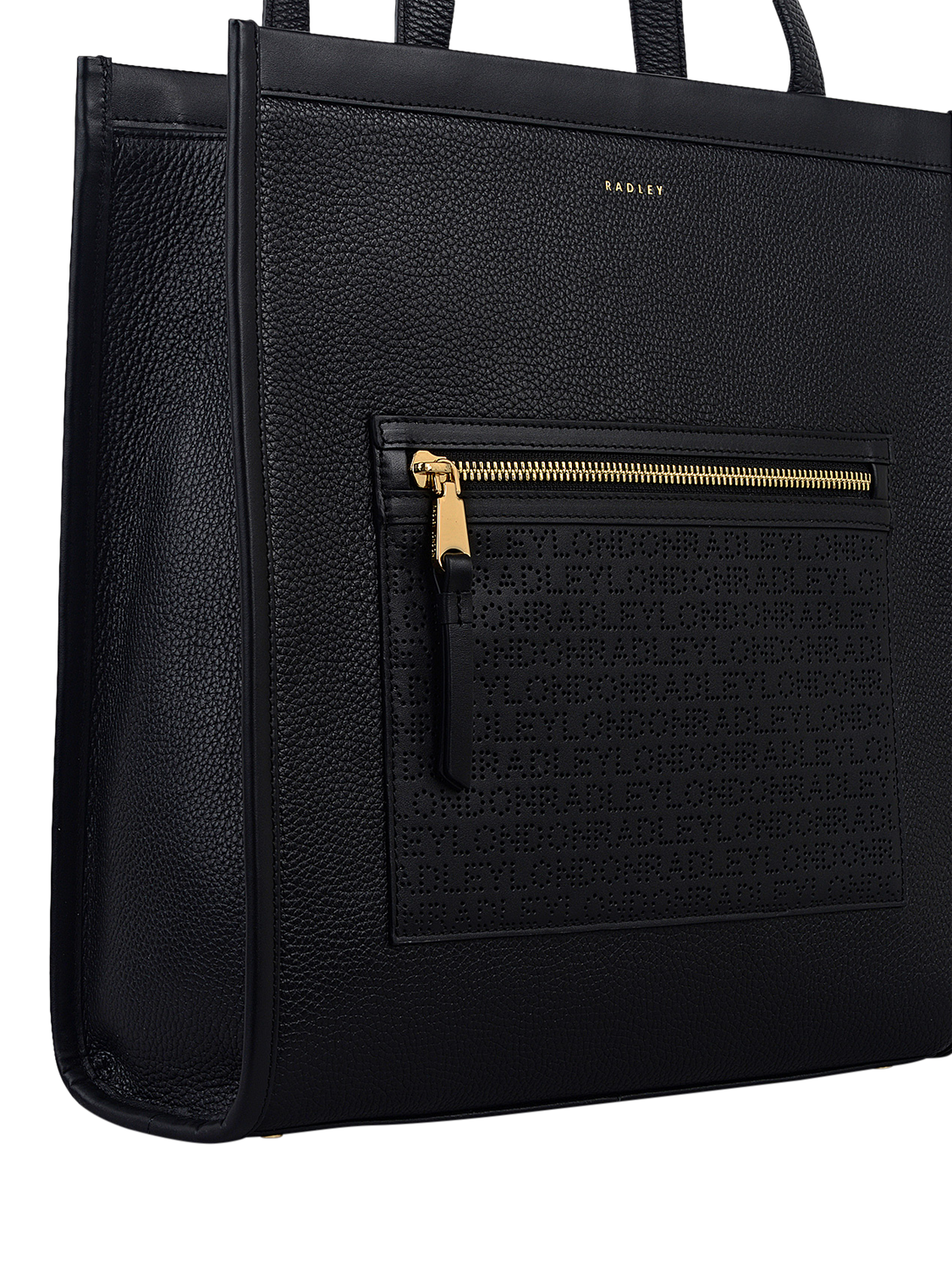 Product image 4 of 6, which shows Radley Alba Place Leather Tote Bag, Black, One Size