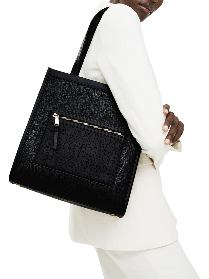 Product image 5 of 6, which shows Radley Alba Place Leather Tote Bag, Black, One Size