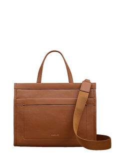 Radley Alba Place Leather Cross Body Bag, Ink, Indus Tan