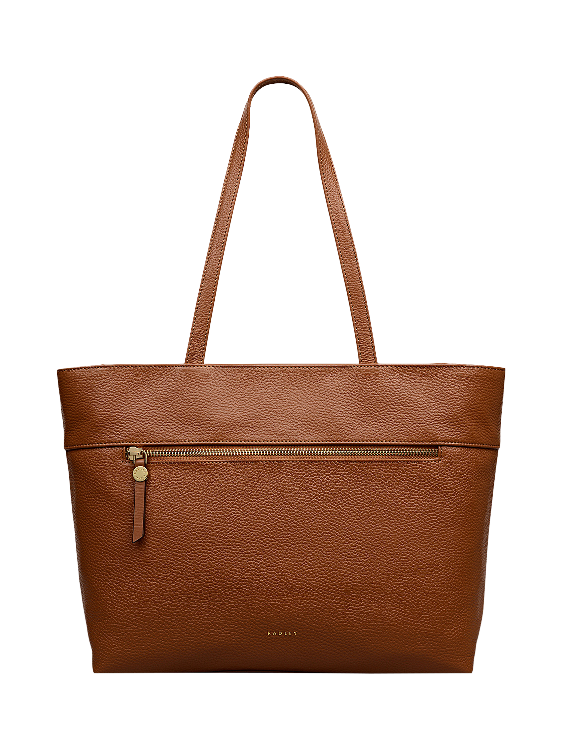 Product image 1 of 6, which shows Radley Fountain Road Leather Tote Bag, Indus Tan