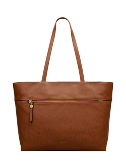 Radley Fountain Road Leather Tote Bag, Thunder, Indus Tan