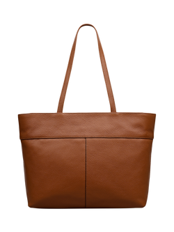 Radley Fountain Road Leather Tote Bag, Thunder - view 2, Indus Tan