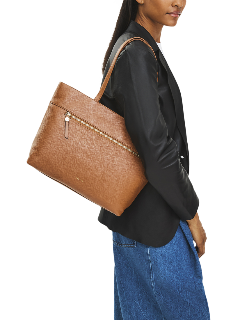 Product image 5 of 6, which shows Radley Fountain Road Leather Tote Bag, Indus Tan