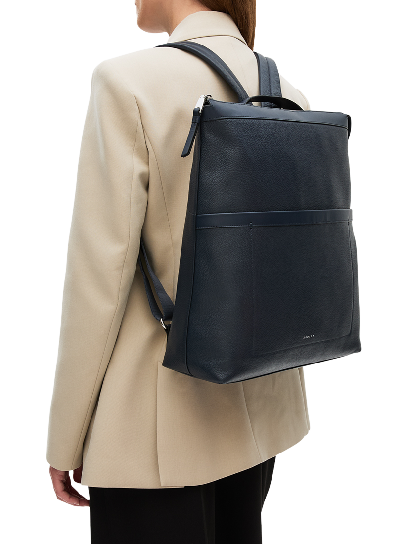 Product image 5 of 5, which shows Radley Alba Place Leather Backpack, Ink