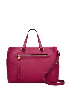 Radley Pickwick Leather Grab Bag, Dark Rose