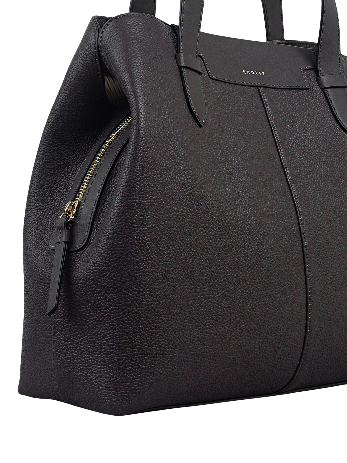 Product image 4 of 6, which shows Radley Piccardy Hill 2.0 Leather Shoulder Bag, Thunder, One Size