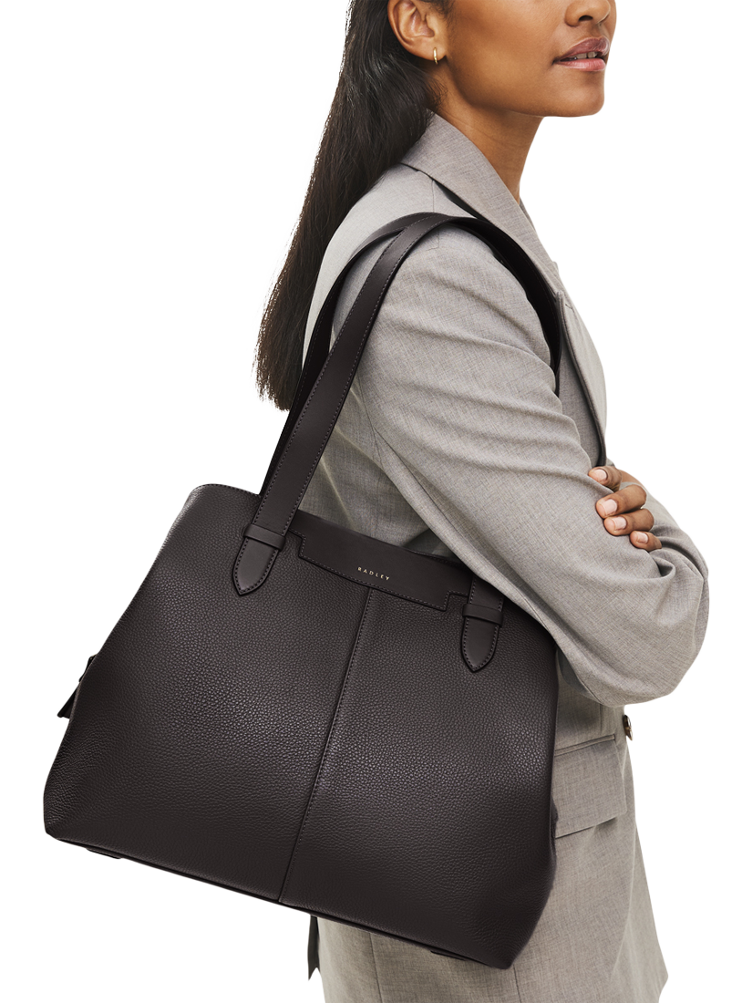 Product image 5 of 6, which shows Radley Piccardy Hill 2.0 Leather Shoulder Bag, Thunder, One Size