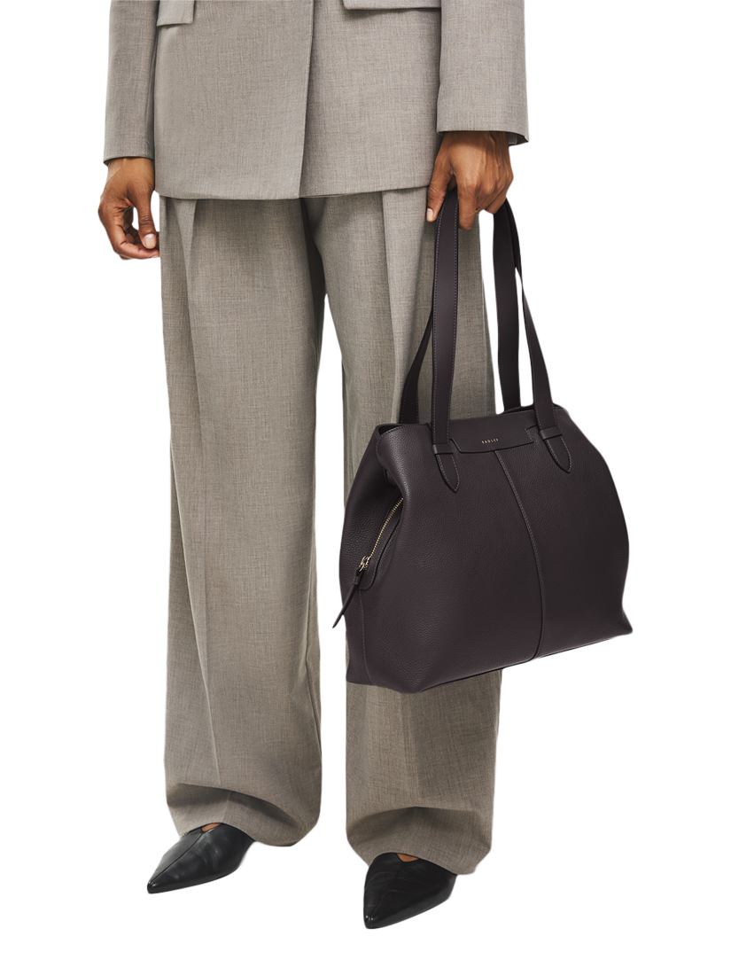 Product image 6 of 6, which shows Radley Piccardy Hill 2.0 Leather Shoulder Bag, Thunder, One Size