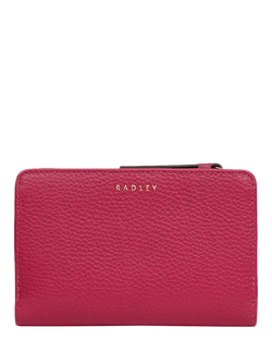 Radley Loyal Radley Leather Medium Bifold Purse, Dark Rose - view 2, Dark Rose