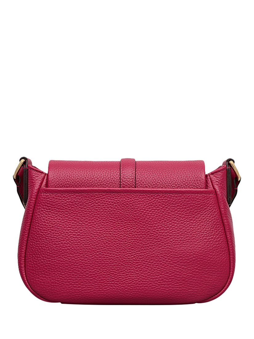 Product image 2 of 5, which shows Radley Lulworth Road Leather Saddle Bag, Dark Rose, One Size
