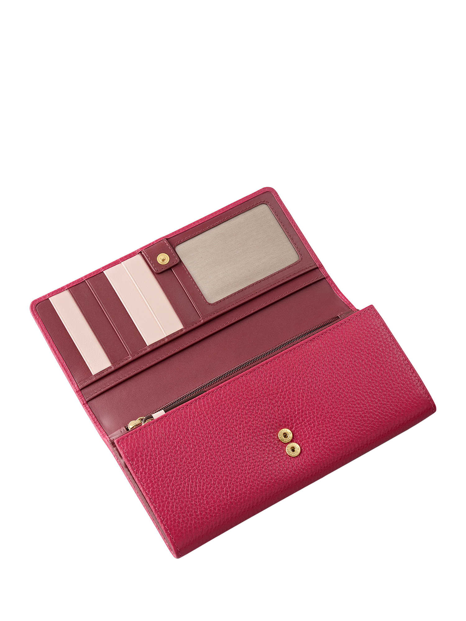 Product image 3 of 4, which shows Radley Loyal Radley Leather Flap Over Purse, Dark Rose, One Size