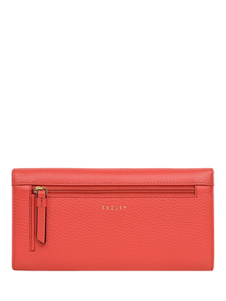 Radley Loyal Radley Leather Flap Over Purse, Dark Rose - view 2, Luscious Red