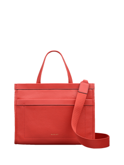 Radley Alba Place Leather Cross Body Bag, Ink, Luscious Red