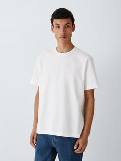 John Lewis Lido Graphic Print Cotton T-Shirt, White, White