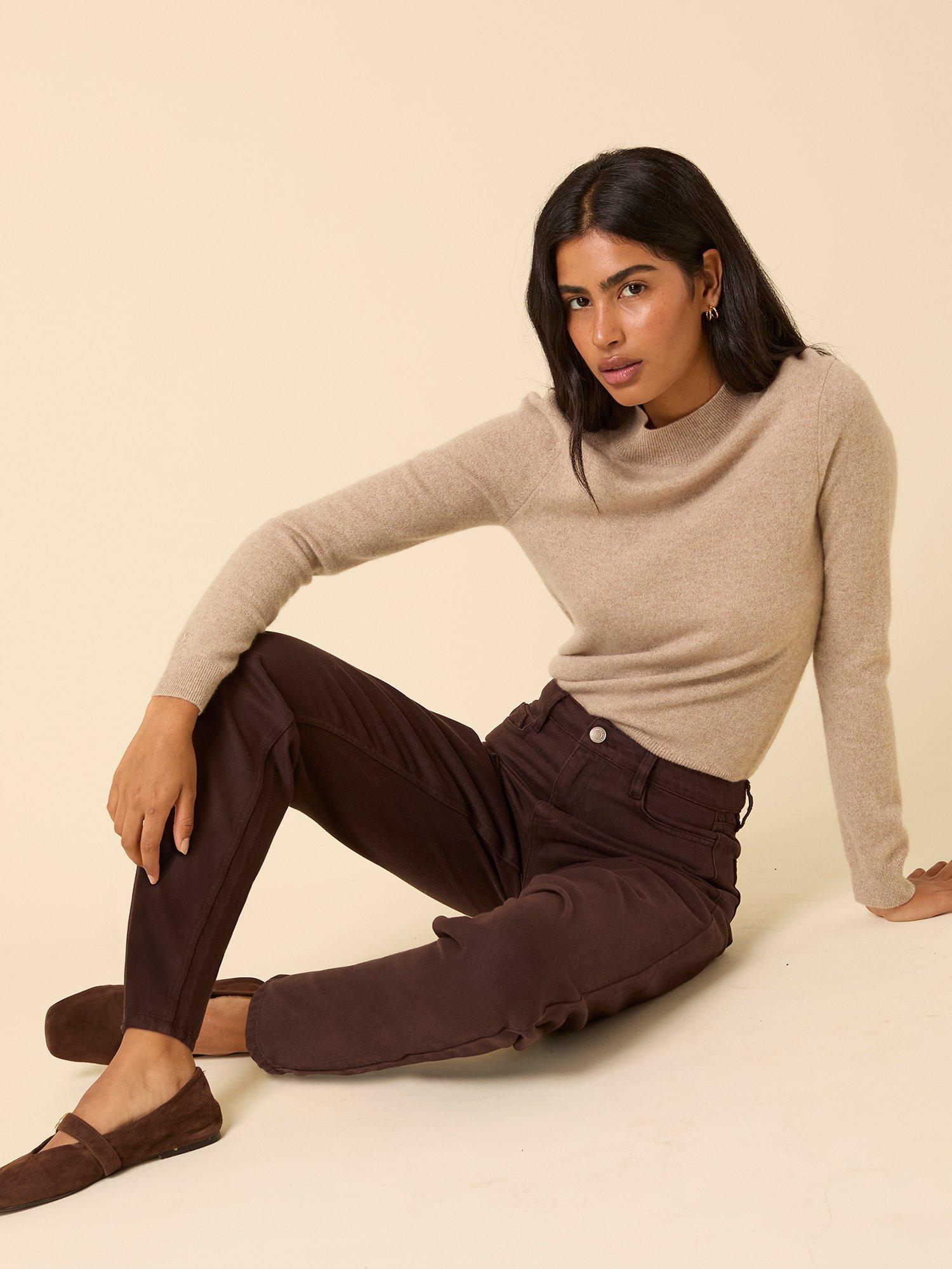 Product image 4 of 5, which shows Nobody's Child Putney Barrel Leg Jeans, Brown, 6