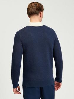 Ben Sherman Team GB Wool Blend Knitted Mock Neck Jumper, Dark Navy - view 2, Dark Navy