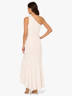 Adrianna Papell Studio One Shoulder Embellished Knit Maxi Dress, Ivory - view 2, Ivory