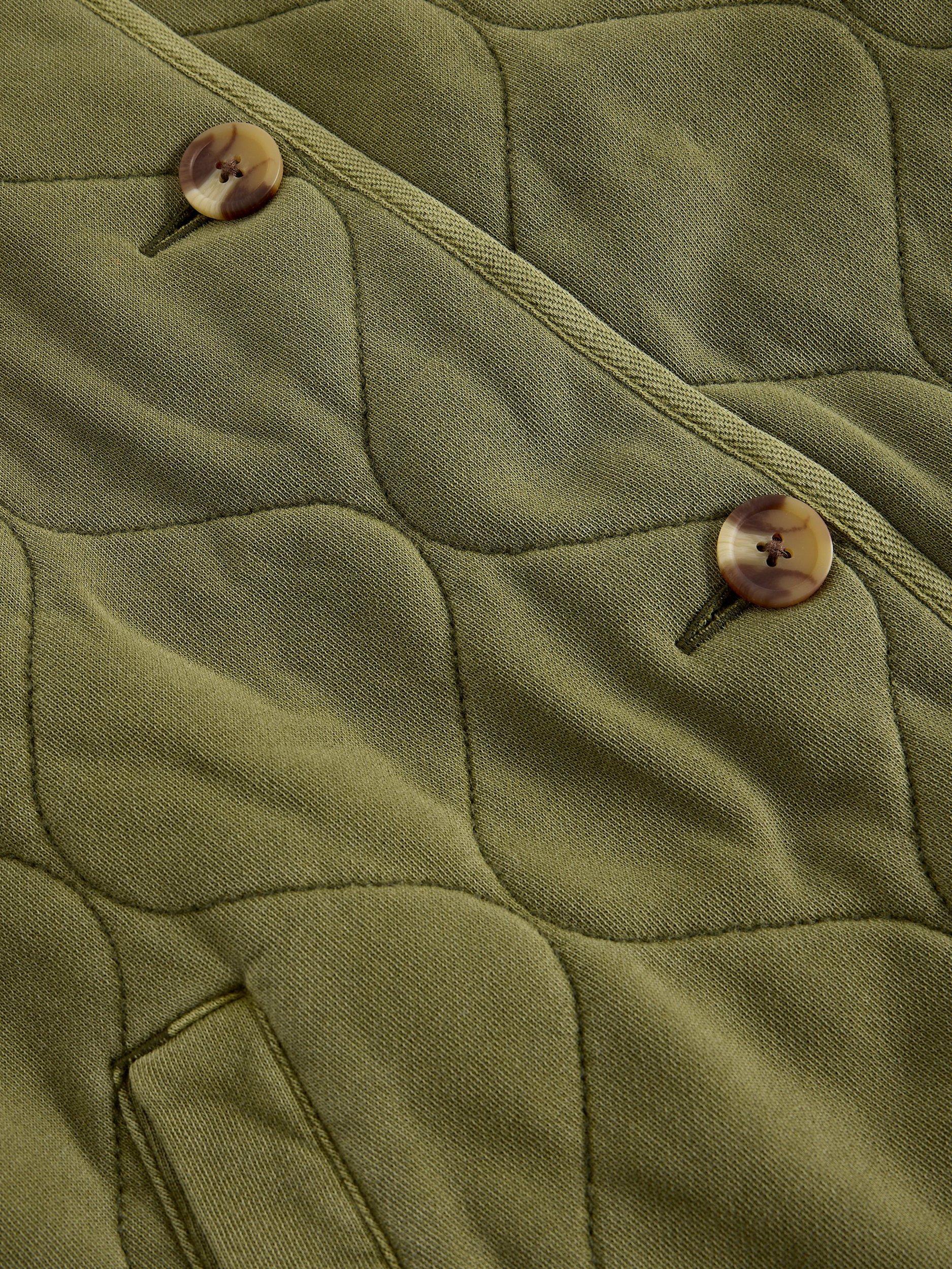 Product image 6 of 6, which shows White Stuff Anya Linen Rich Quilted Jacket containing LENZING™ ECOVERO™ Viscose, Green, 6