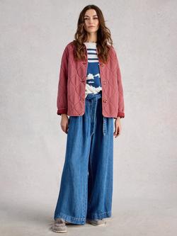 White Stuff Anya Jersey Quilted Jacket, Pink