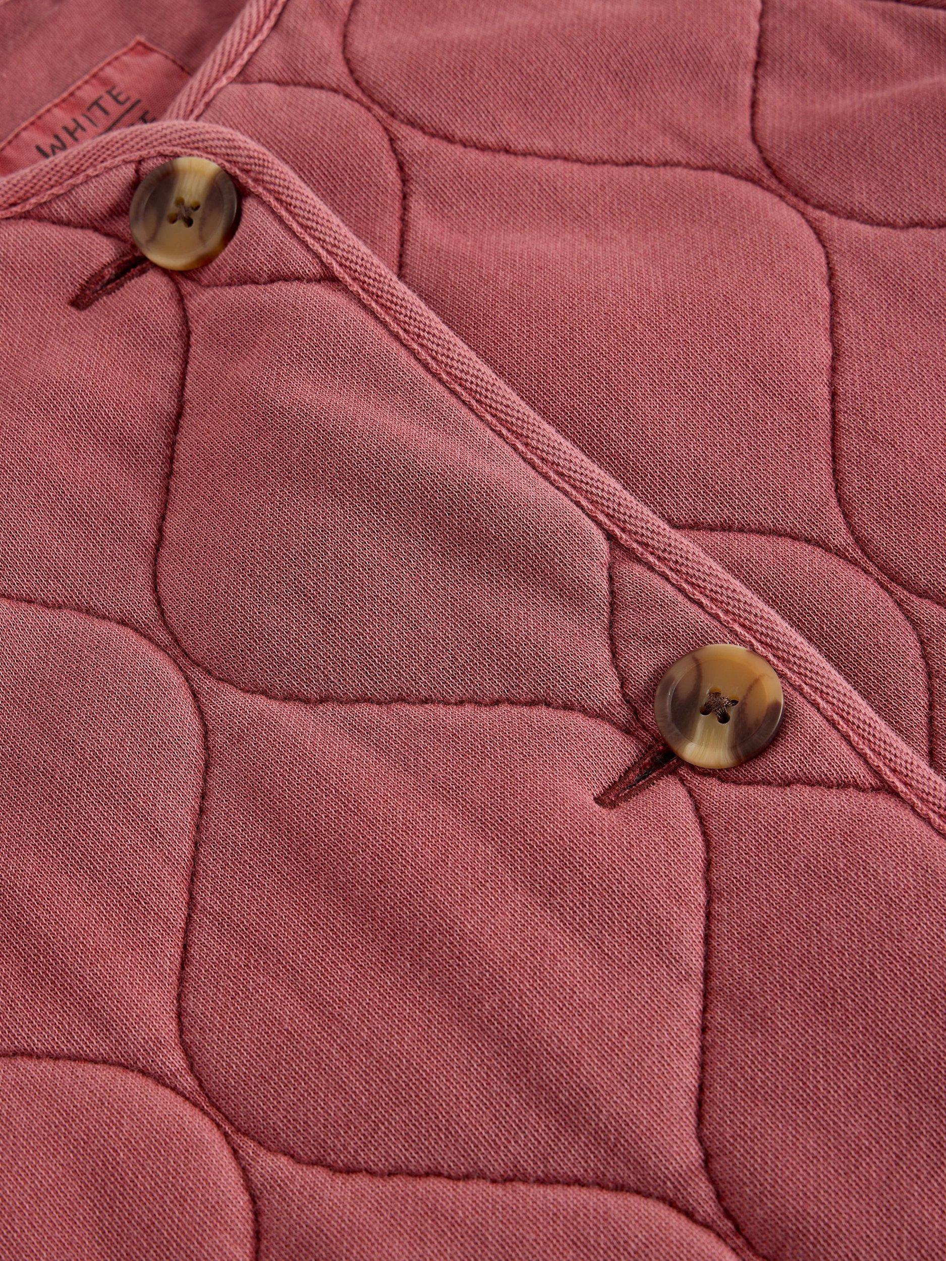Product image 6 of 6, which shows White Stuff Anya Jersey Quilted Jacket, Pink, 6