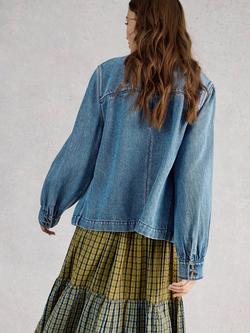 White Stuff Demi Utility Denim Jacket, Blue - view 2, Blue