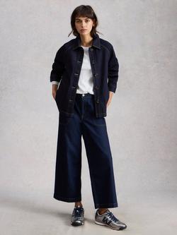 White Stuff Eden Organic Cotton Denim Jacket, Dark Blue