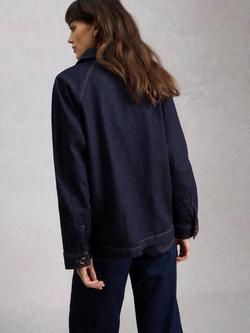 White Stuff Eden Organic Cotton Denim Jacket - view 2, Dark Blue