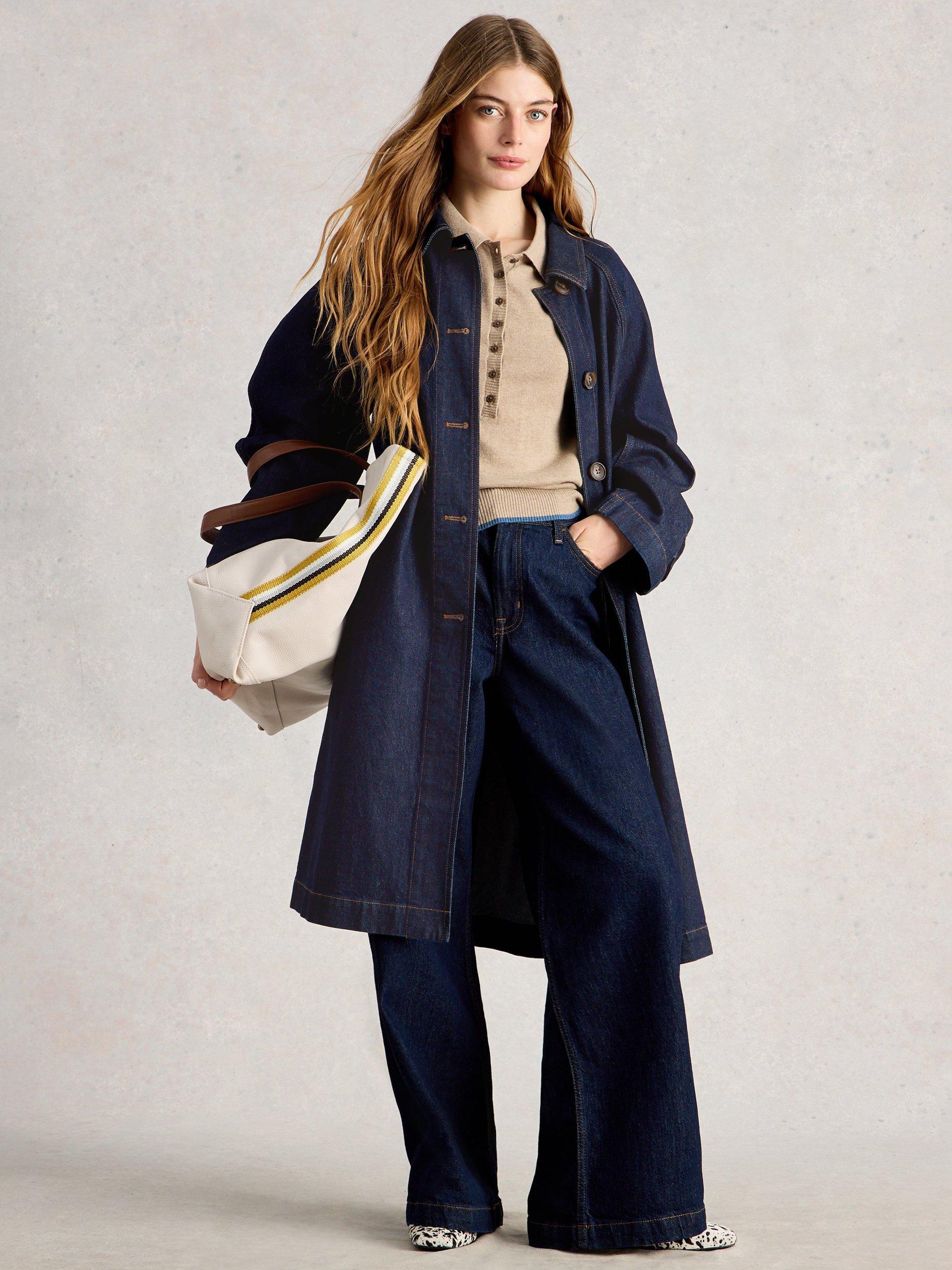 Product image 1 of 6, which shows White Stuff Oakleigh Denim Coat , Blue, 6