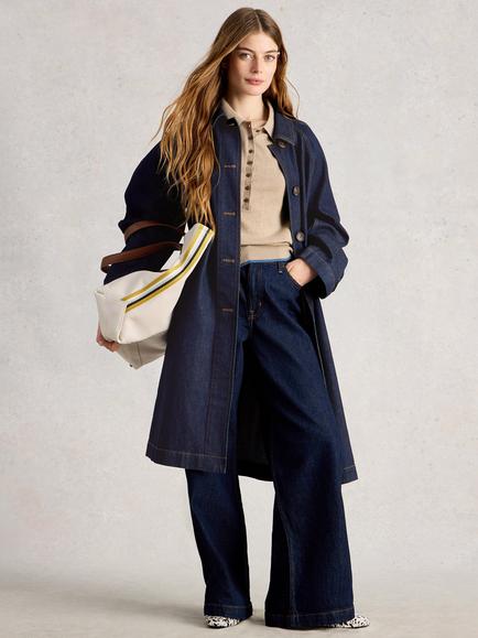 White Stuff Oakleigh Denim Coat, Blue