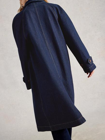 White Stuff Oakleigh Denim Coat - view 2, Blue