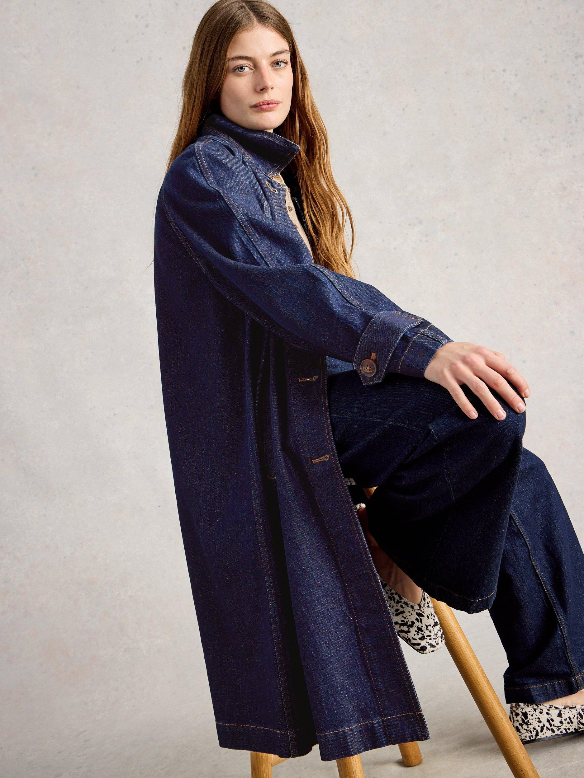 Product image 3 of 6, which shows White Stuff Oakleigh Denim Coat , Blue, 6