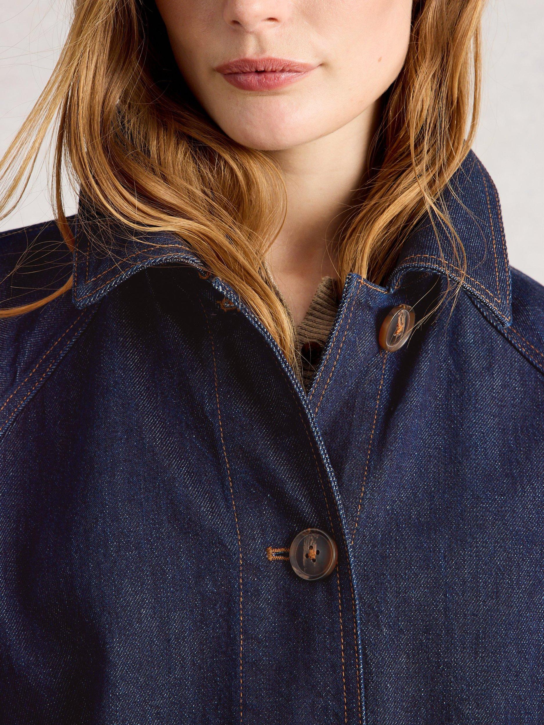 Product image 4 of 6, which shows White Stuff Oakleigh Denim Coat , Blue, 6