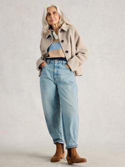 White Stuff Aubrey Barrel Leg Jeans, Light Blue, Light Blue