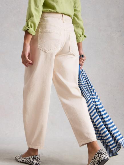 White Stuff Aubrey Barrel Leg Jeans, Natural - view 2, Natural