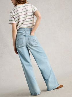 White Stuff Ayla Wide Leg Jeans, Light Blue - view 2, Light Blue