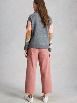 White Stuff Tia Wide Leg Jeans, Mid Pink - view 2, Mid Pink