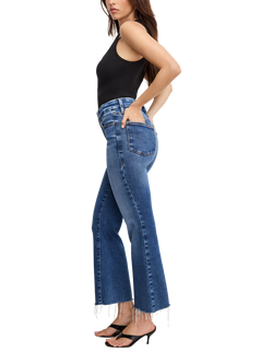 Good American Tech Cropped Bootcut Jeans, Indigo 818 - view 2, Indigo 818