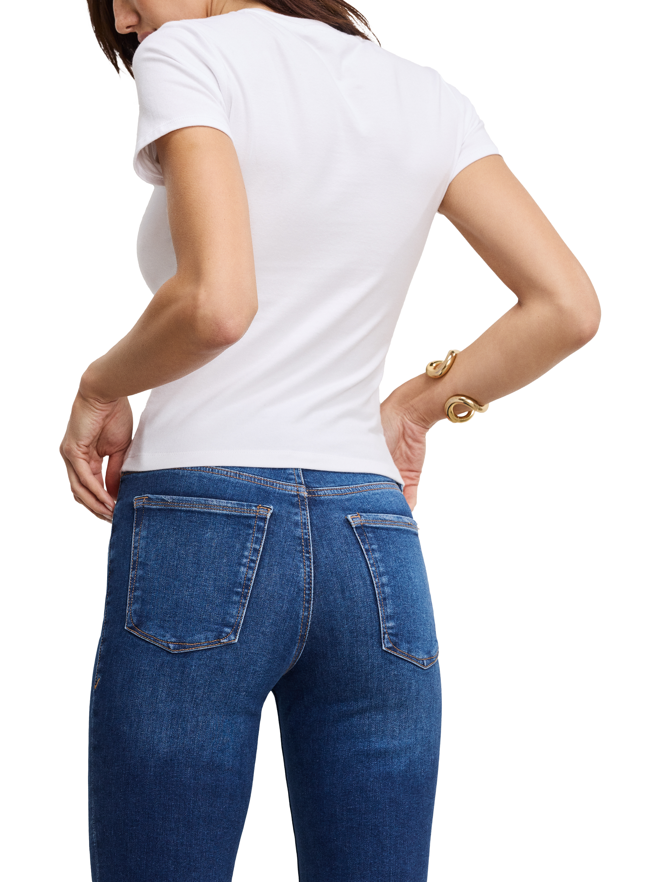 Product image 2 of 2, which shows Good American Stretch Baby T-Shirt, White, XS