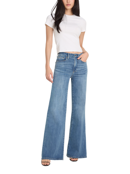 Good American Good Palazzo Jeans, Indigo1154, Indigo1154