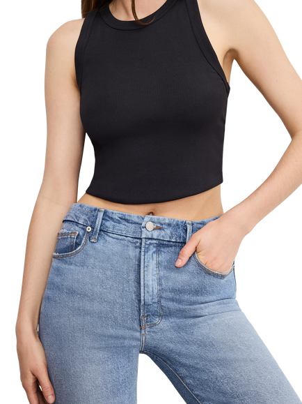 Good American Good Classic Bootcut Jeans, Indigo627 - view 2, Indigo627