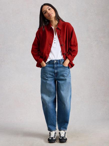 White Stuff Isabel Pure Linen Jacket, Red, Red