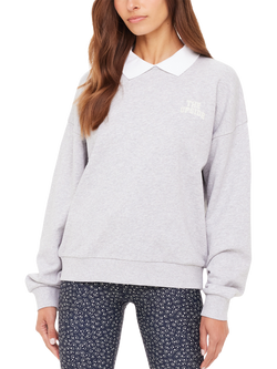 THE UPSIDE Pascal Collared Crew Neck Sweatshirt, Grey, Grey