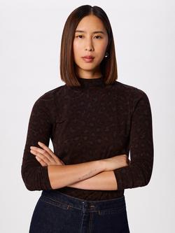 Whistles Roll Neck Animal Print Top, Multi, Multi