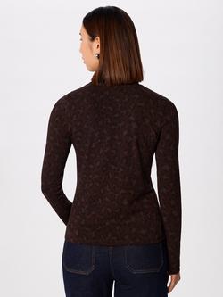 Whistles Roll Neck Animal Print Top, Multi - view 2, Multi