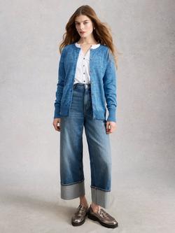 White Stuff Lulu Twist Yarn Cardigan, Blue, Blue