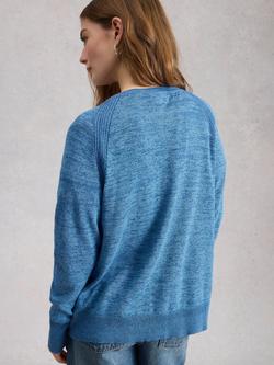 White Stuff Lulu Twist Yarn Cardigan, Blue - view 2, Blue