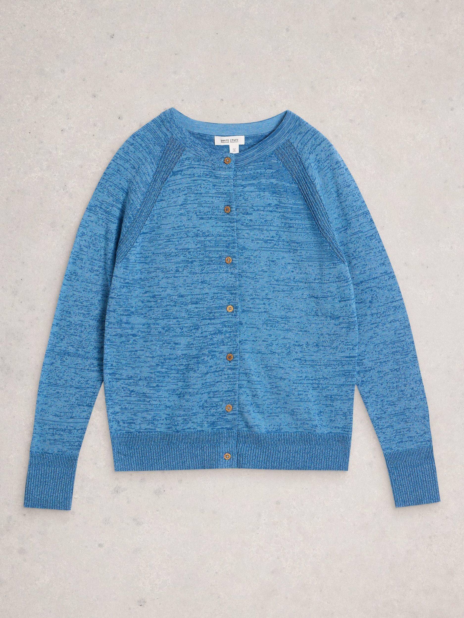 Product image 5 of 6, which shows White Stuff Lulu Twist Yarn Cardigan, Blue, 6