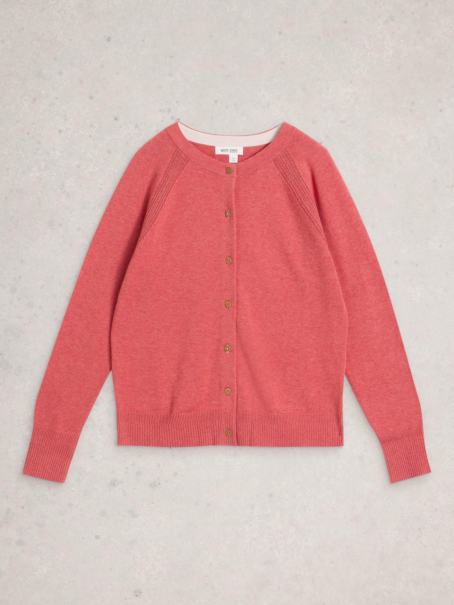 Product image 4 of 5, which shows White Stuff Lulu Round Neck Cardigan , Pink, 6